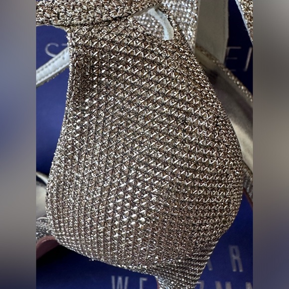 Stuart Weitzman Nudist Stiletto in Platinum Noir size 7.5 - Picture 5 of 6